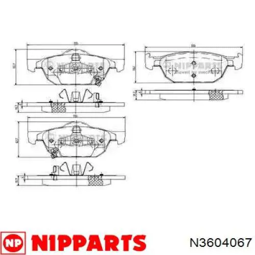 Передние тормозные колодки N3604067 Nipparts