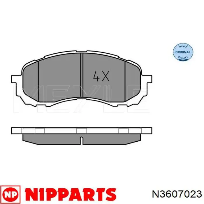 Купить N3607023 Nipparts Колодки тормозные