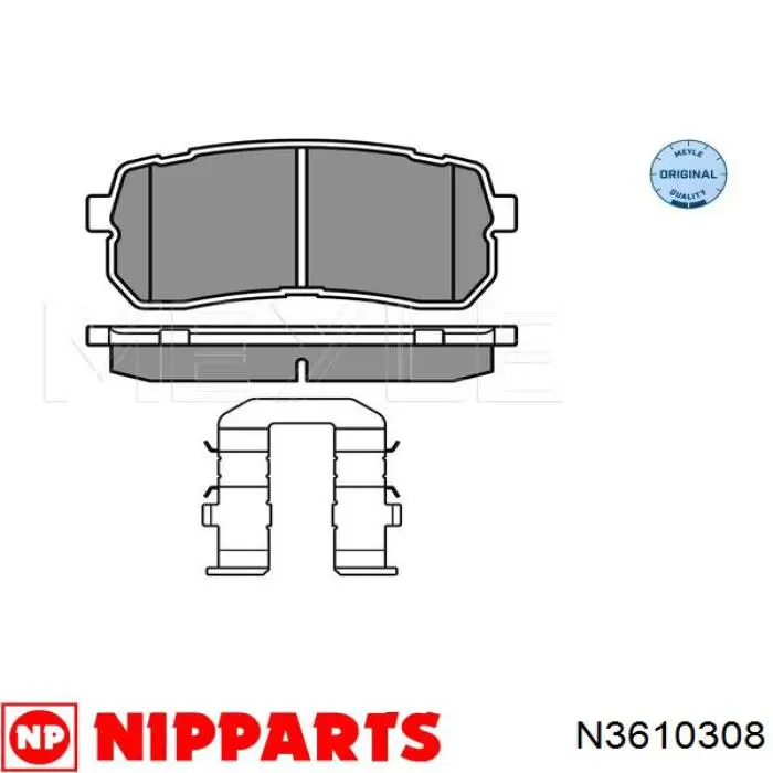 Задние тормозные колодки N3610308 Nipparts