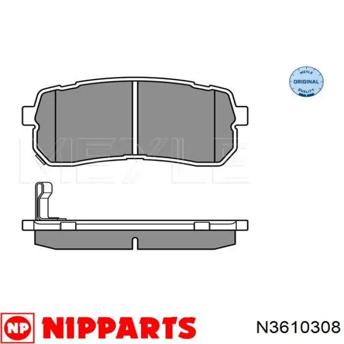 Задние дисковые колодки Nipparts N3610308