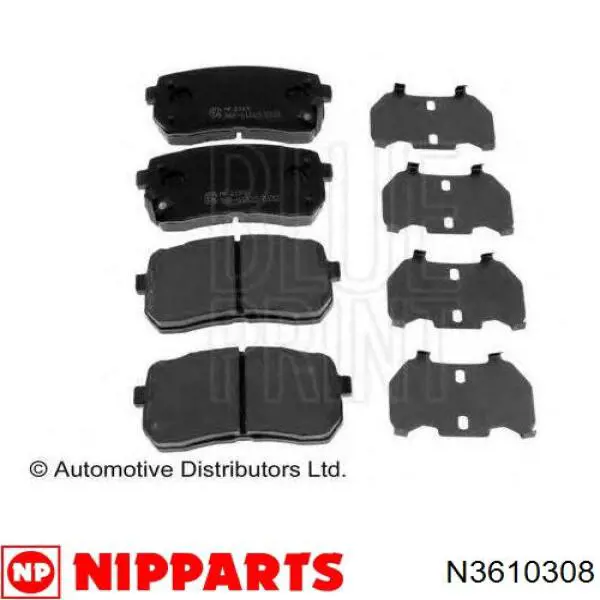 Колодки дисковые  Nipparts N3610308 цена, от 18.12 USD