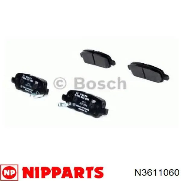 Купить N3611060 Nipparts Колодки тормозные задние, дисковые