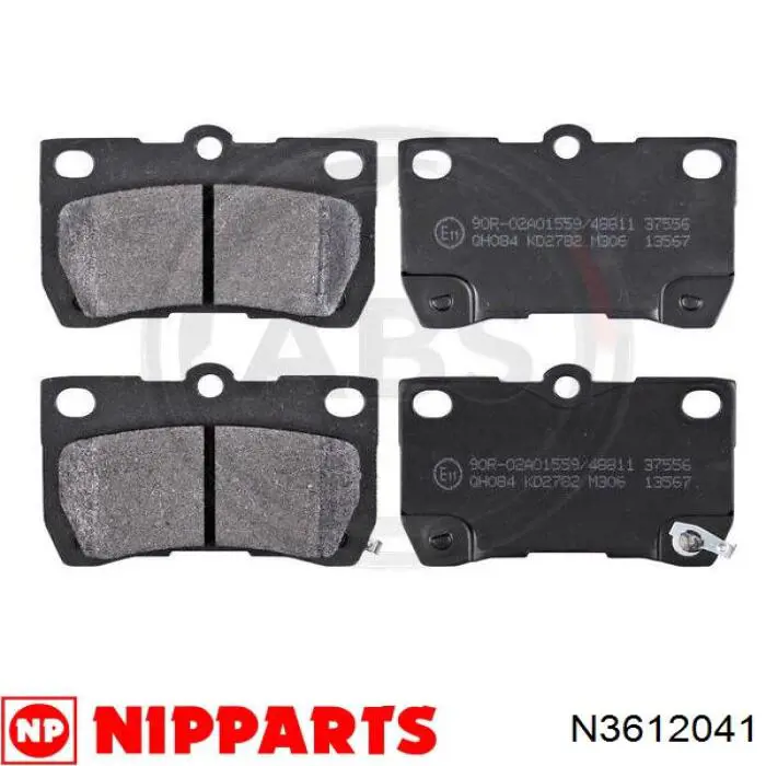 Купить N3612041 Nipparts Колодки тормозные задние, дисковые