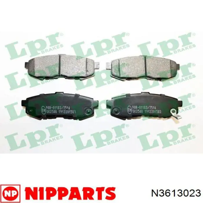 N3613023 Nipparts Колодки тормозные дисковые комплект