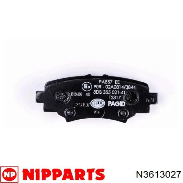 Купить N3613027 Nipparts Колодки тормозные задние, дисковые