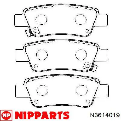 Купить N3614019 Nipparts Колодки тормозные задние, дисковые