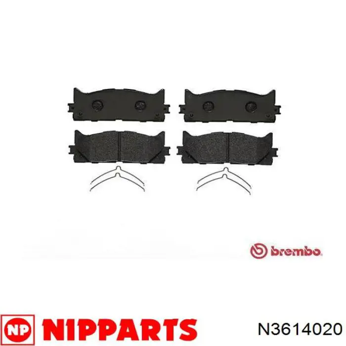 Колодки дисковые  Nipparts N3614020 цена, от 17.36 USD