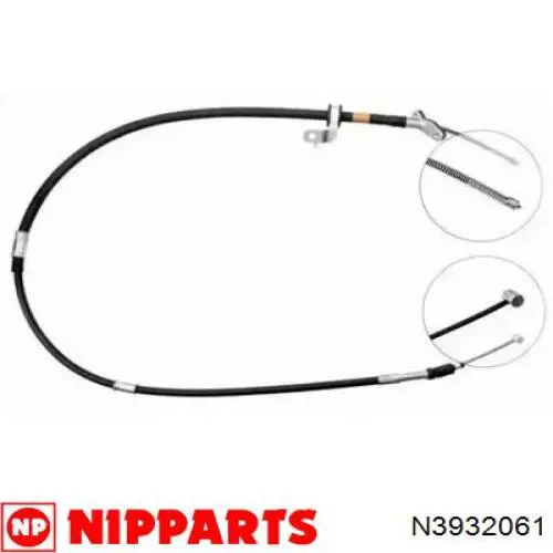 Задний правый трос ручника N3932061 Nipparts