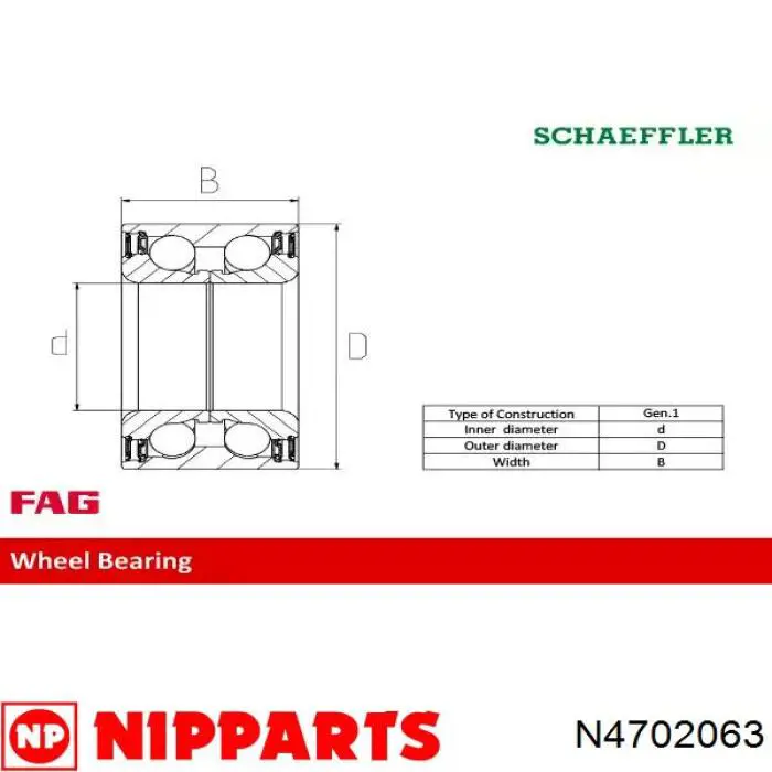 Купить WM6575 Metzger Подшипник передней ступицы