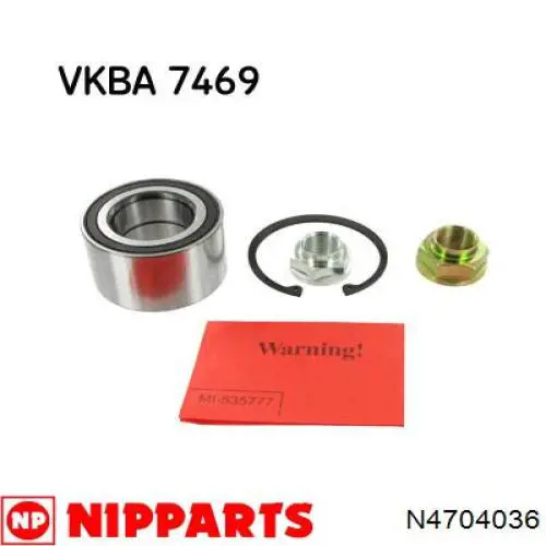 Комплект подшипника ступицы колеса Nipparts N4704036 цена, от 27.54 USD