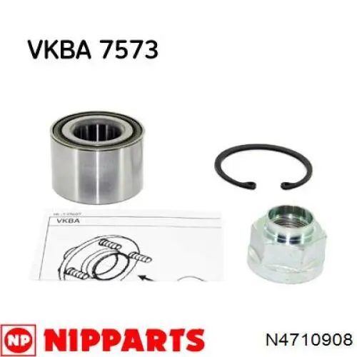 Подшипники задней ступицы Nipparts N4710908 цена, от 16.54 USD