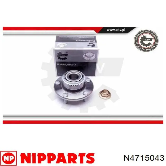 Ступицы задних колес Nipparts N4715043 цена, от 38.81 USD