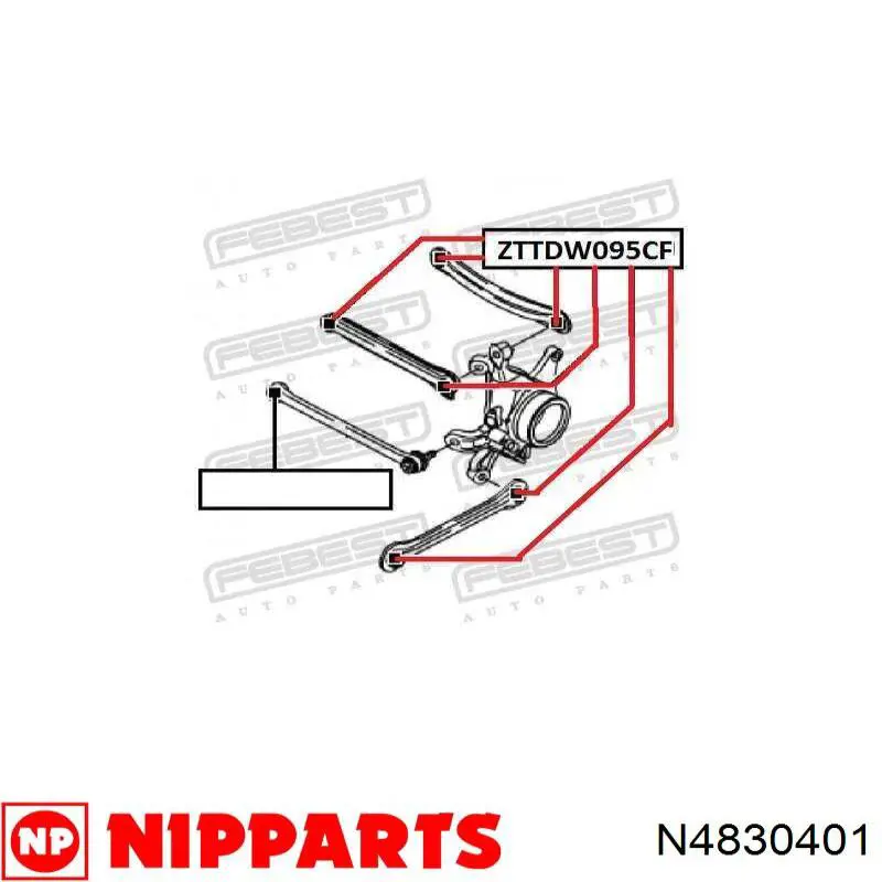 Rótula barra de acoplamiento exterior N4830401 Nipparts