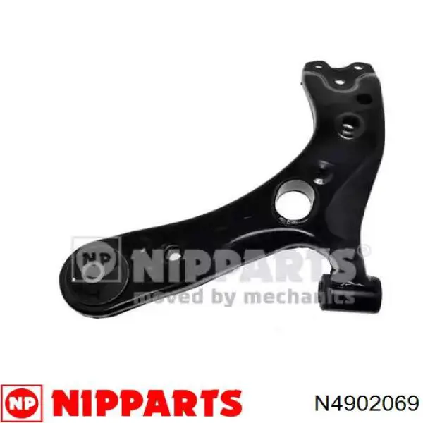 N4902069 Nipparts braço oscilante inferior esquerdo de suspensão dianteira