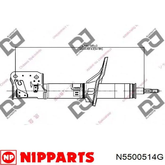 Стойка передняя левая Nipparts N5500514G