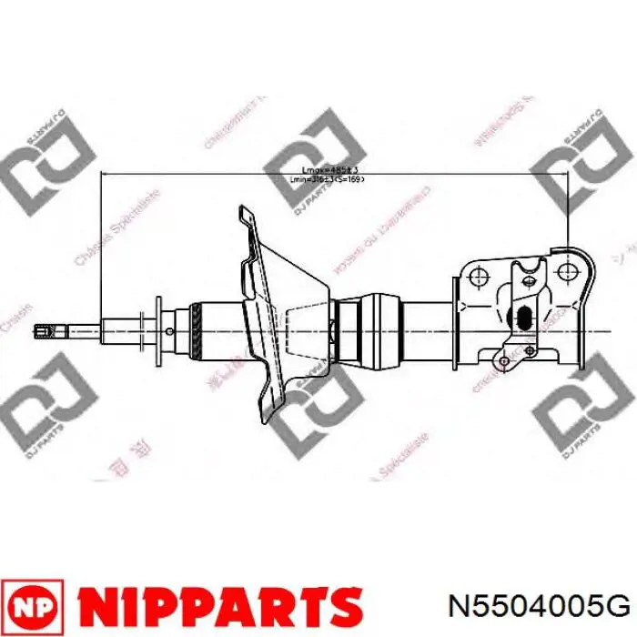Купить 51606S6DR03 Honda Амортизатор подвески передний левый