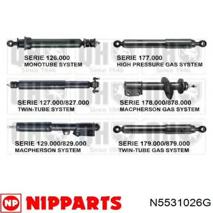 Купить N5531026G Nipparts Амортизатор задний правый