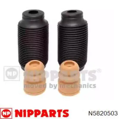 N5820503 Nipparts pára-choque (grade de proteção de amortecedor traseiro + bota de proteção)
