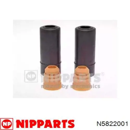 N5822001 Nipparts pára-choque (grade de proteção de amortecedor traseiro + bota de proteção)
