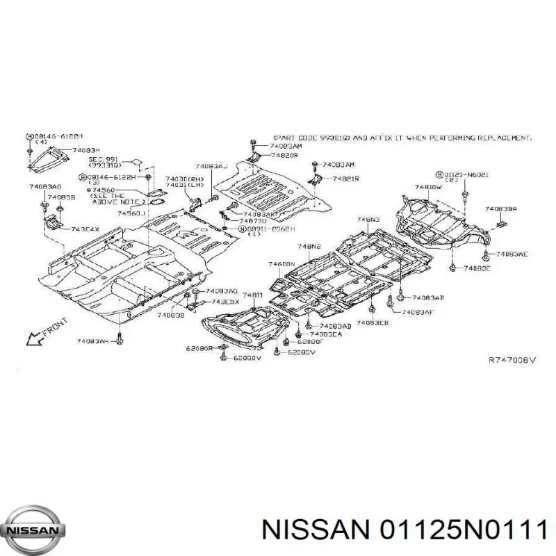  Nissan/Infiniti 01125N0111 цена, от 2.30 USD