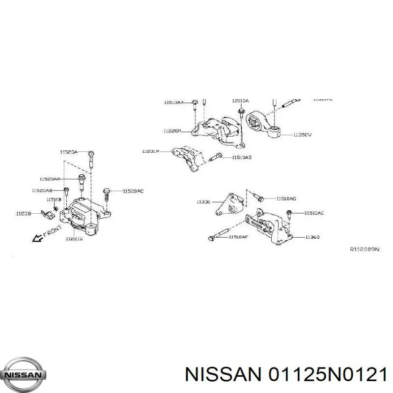  Nissan/Infiniti 01125N0121 цена, от 6.34 USD