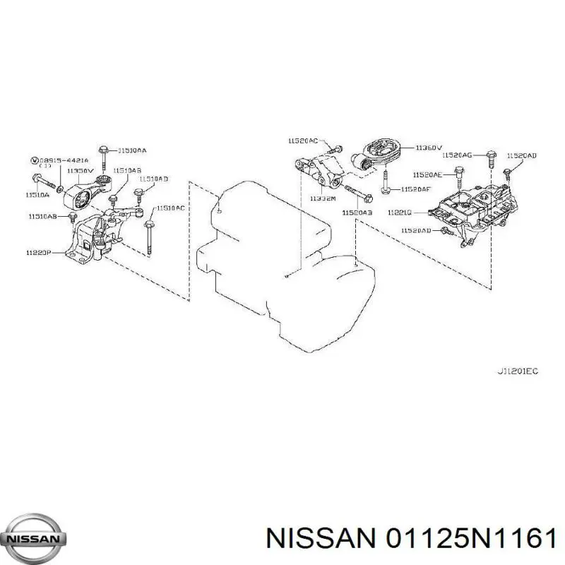 Купить 01125N1161 Nissan/Infiniti 