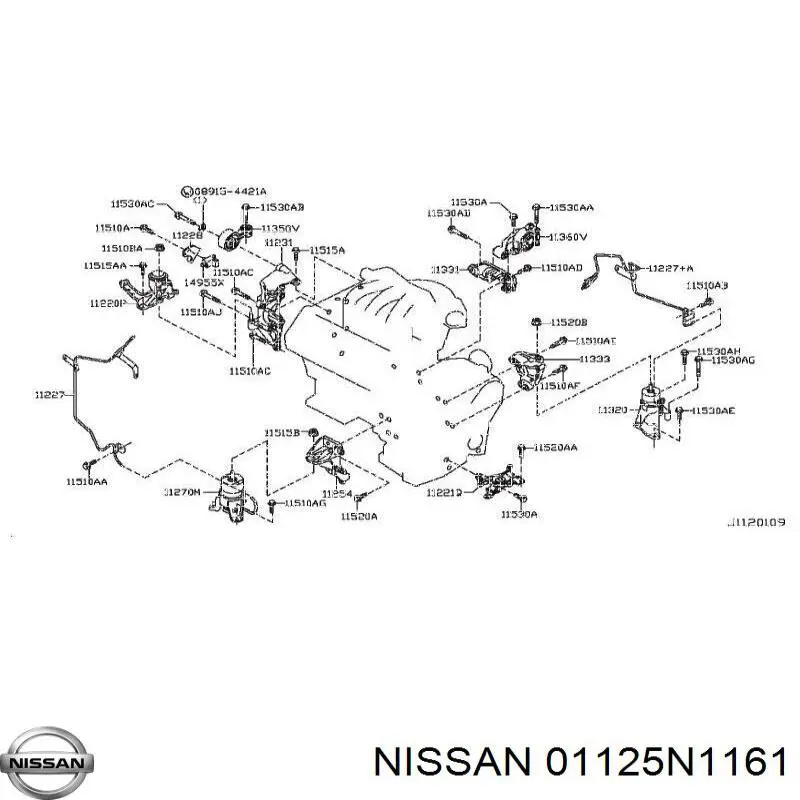  Nissan/Infiniti 01125N1161 цена, от 19.00 USD