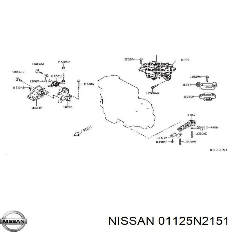  Nissan/Infiniti 01125N2151 цена, от 19.00 USD
