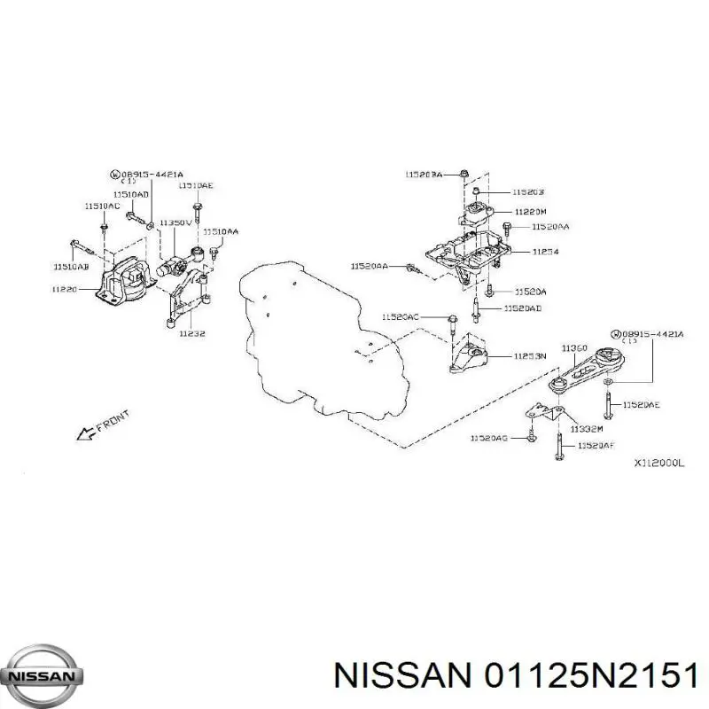 Купить 01125N2151 Nissan/Infiniti 