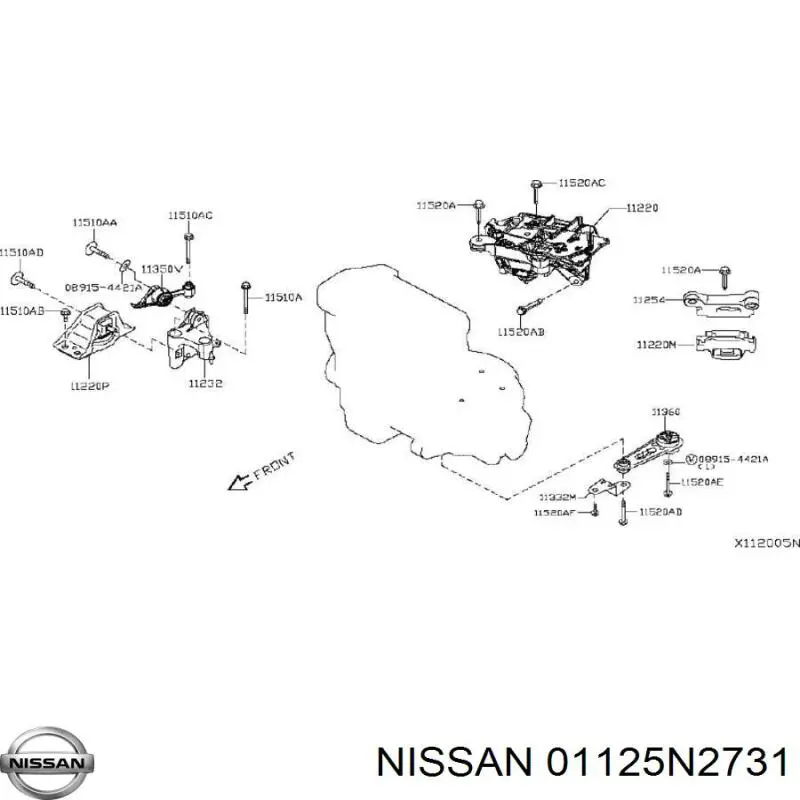 Купить 01125N2731 Nissan/Infiniti 