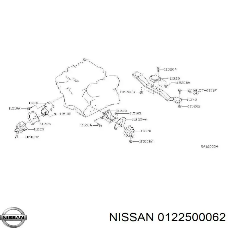  Nissan/Infiniti 0122500062 цена, от 3.99 USD