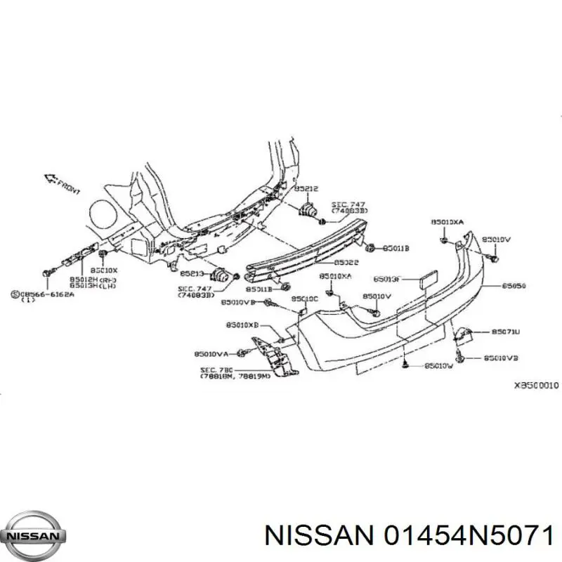  Nissan/Infiniti 01454N5071 цена, от 2.32 USD