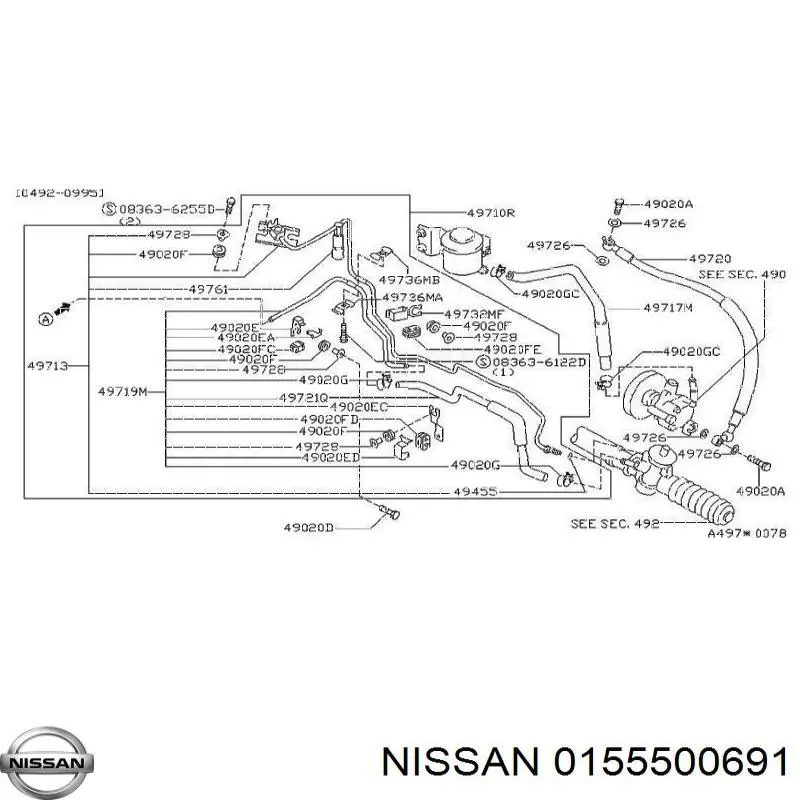  Nissan/Infiniti 0155500691 цена, от 9.44 USD