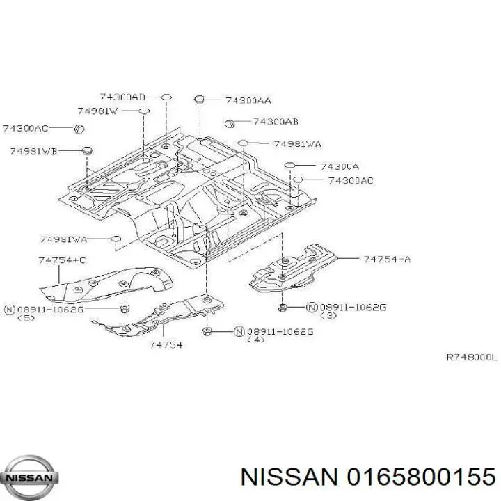  Nissan/Infiniti 0165800155 цена, от 8.43 USD