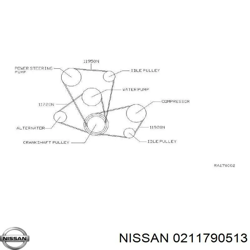 0211790513 Nissan ремень генератора