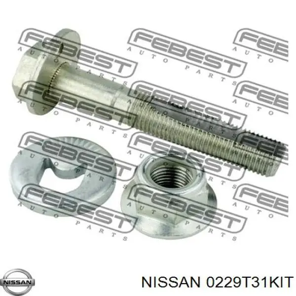 Болт крепления заднего развального рычага, внутренний 0229T31KIT Nissan