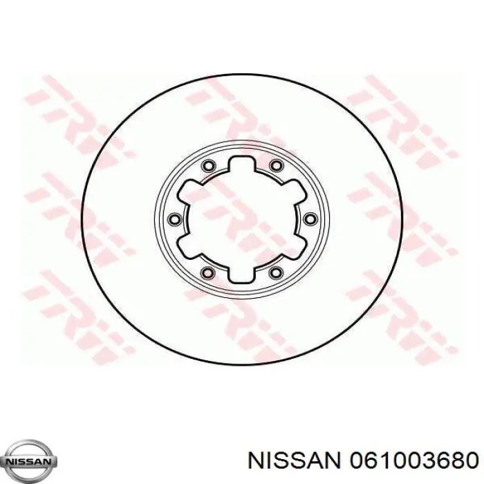 061003680 Nissan передние тормозные диски
