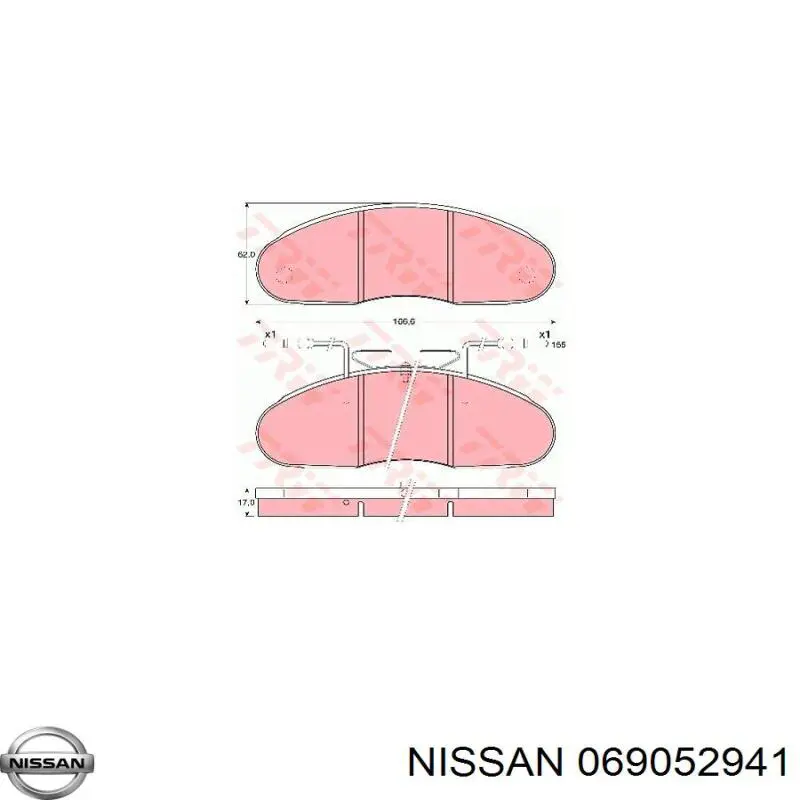 069052941 Nissan/Infiniti Колодки передние