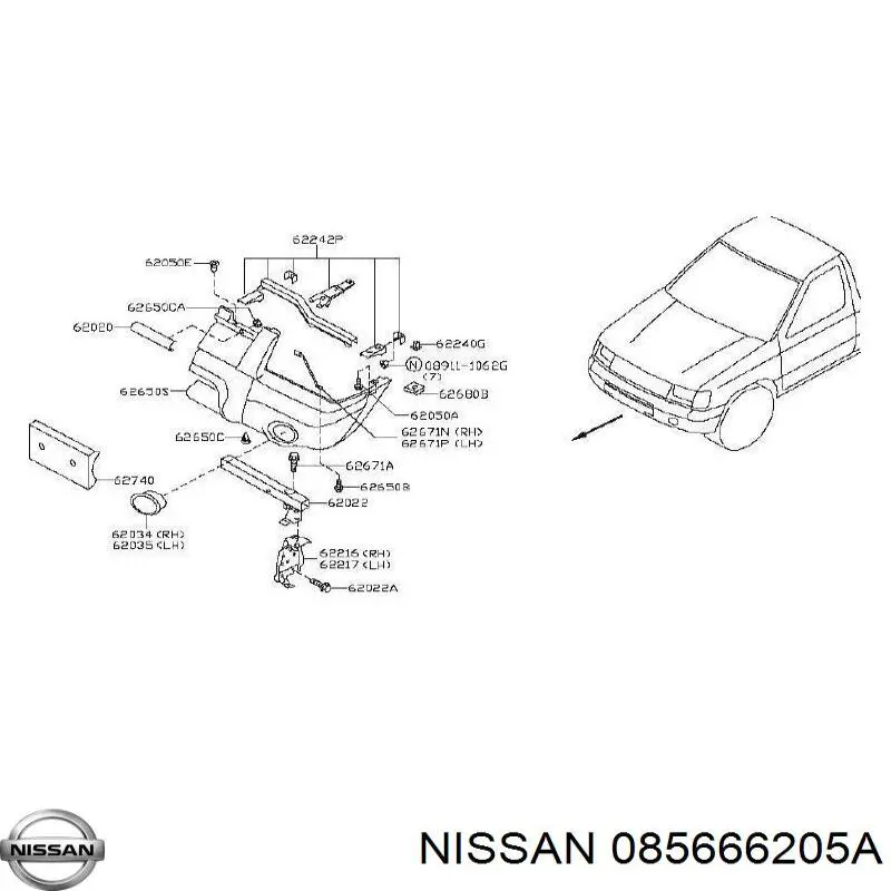  Nissan/Infiniti 085666205A цена, от 0.57 USD
