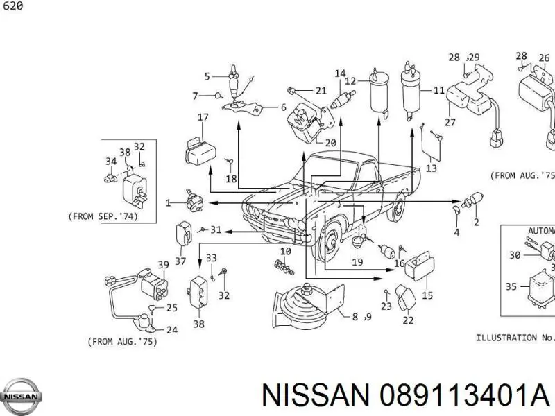  089113401A Nissan