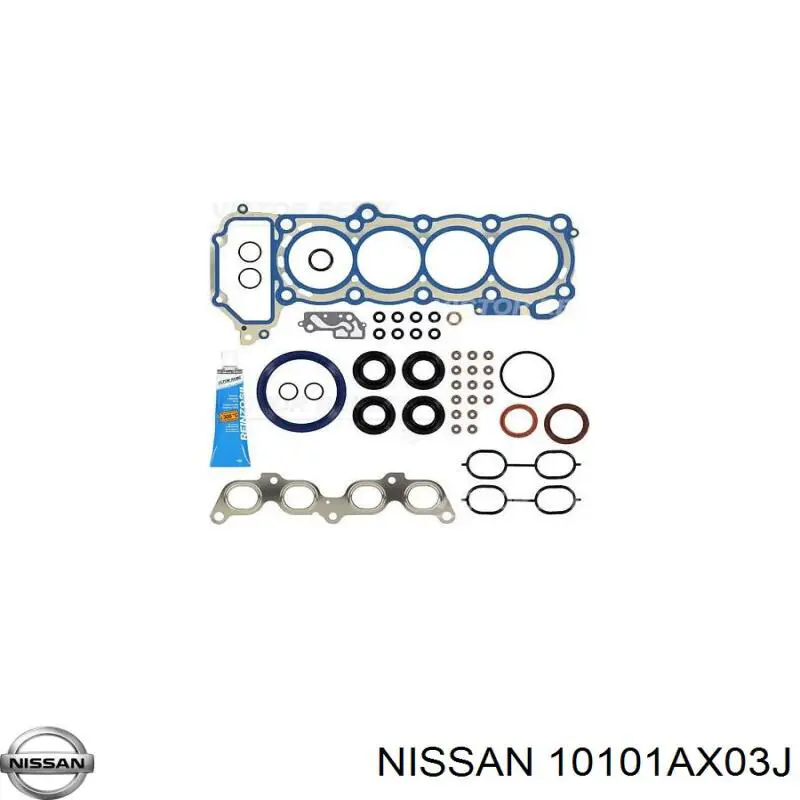 10101AX03J Nissan комплект прокладок двигателя полный