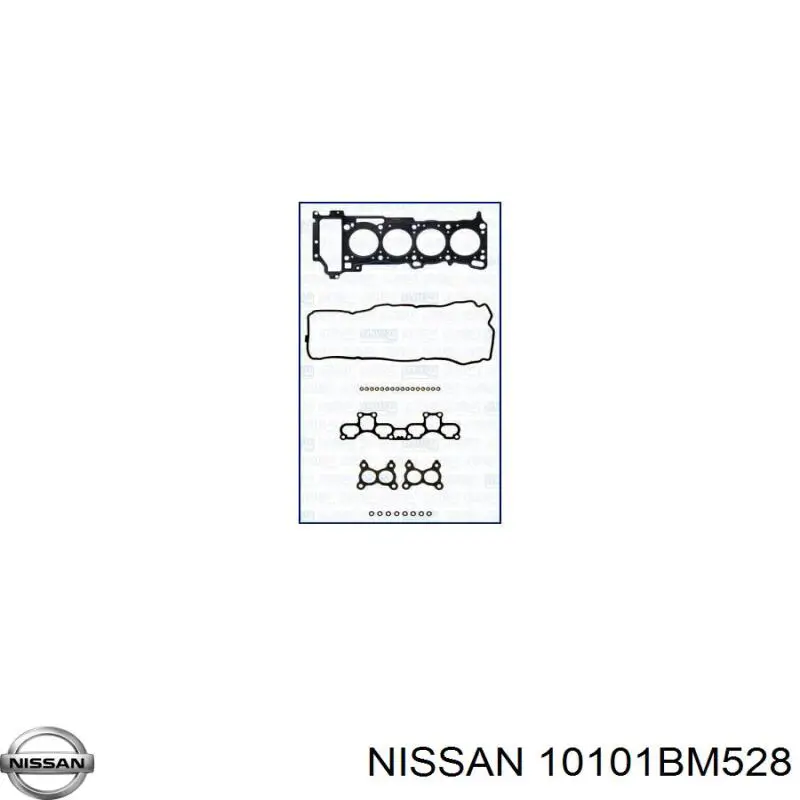 10101BM528 Nissan комплект прокладок двигателя верхний