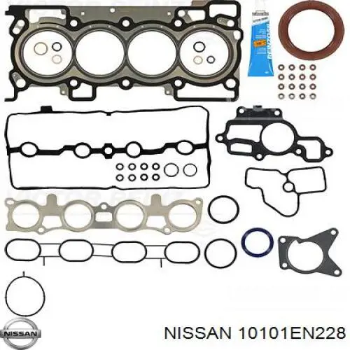 10101EN228 Nissan комплект прокладок двигателя полный