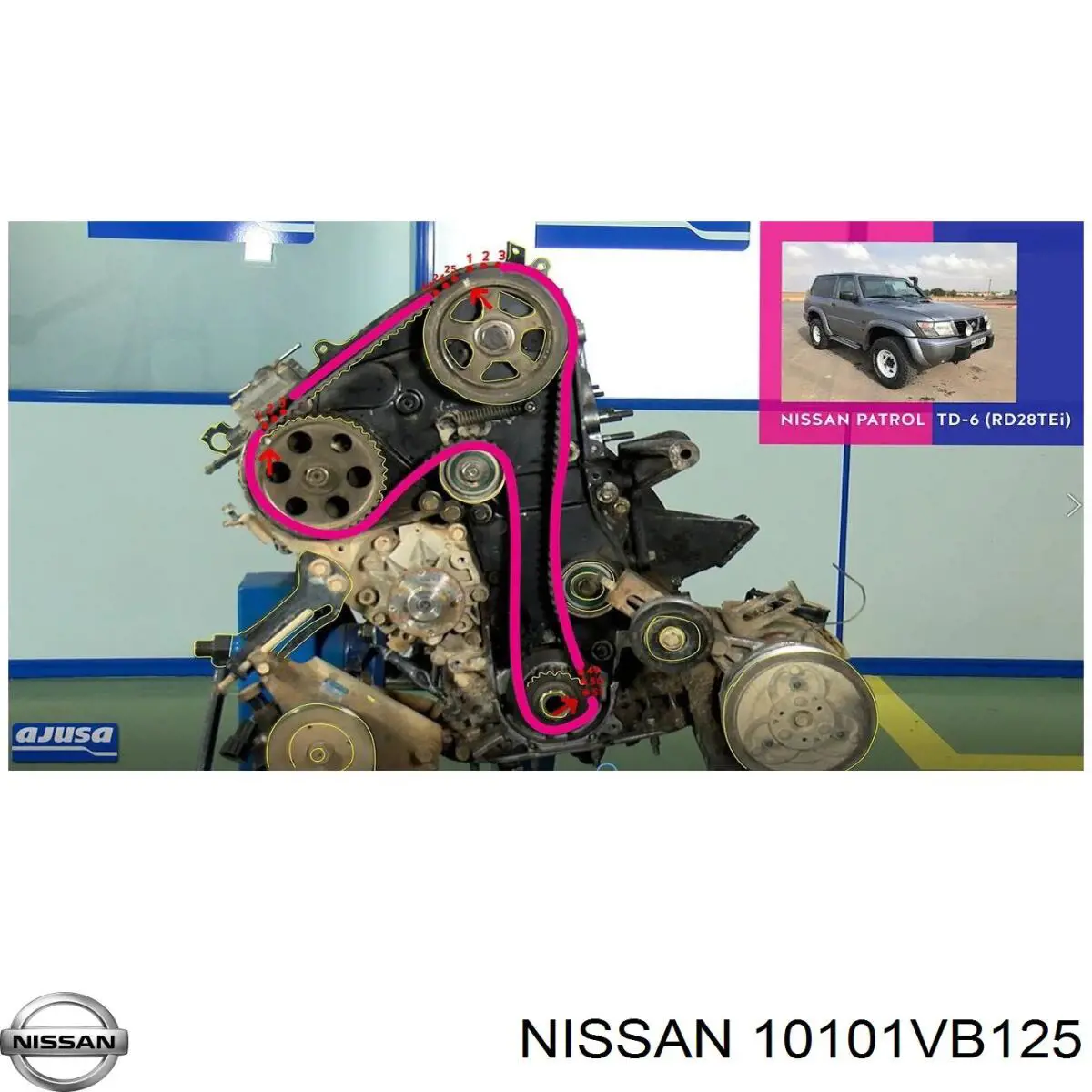 10101VB125 Nissan/Infiniti Комплект прокладок на двигатель