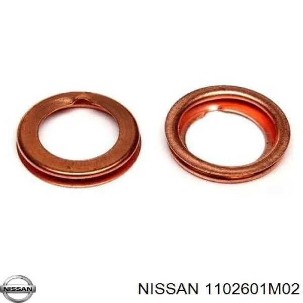 Junta, tapón roscado, colector de aceite 1102601M02 Nissan