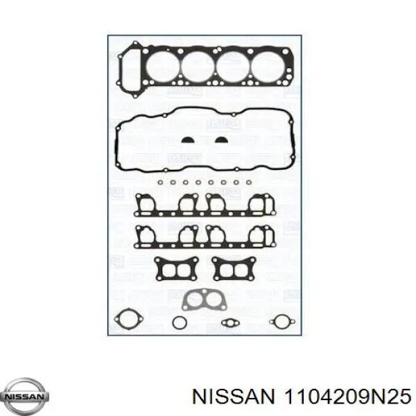 1104209N25 Nissan/Infiniti Комплект прокладок двигателя верхний