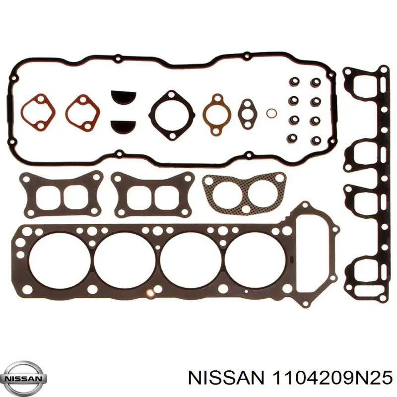 1104209N25AS Nissan комплект прокладок двигателя верхний