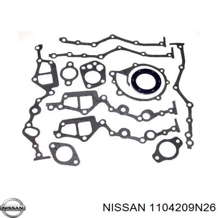 1104209N26 Nissan комплект прокладок двигателя верхний