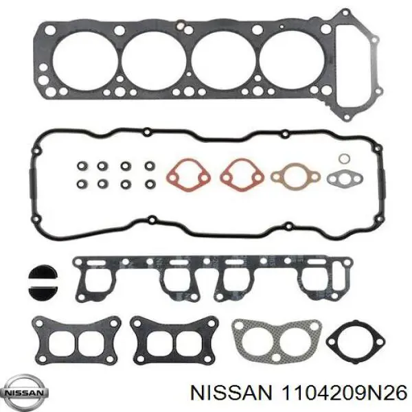 Верхний комплект прокладок двигателя Nissan/Infiniti 1104209N26 цена, от 66.10 USD