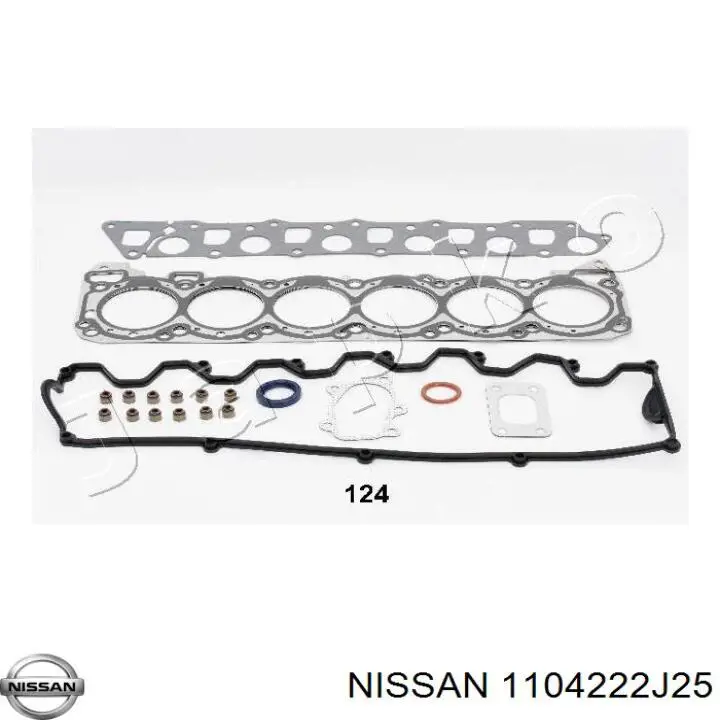 1104222J25 Nissan комплект прокладок двигателя верхний